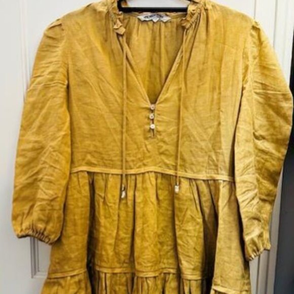 Veronica Beard Tiered Linen Dress – Breezy Boho Perfection (Size 2) - Picture 1 of 4